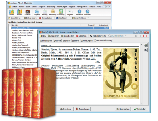 Unsere Antiquariatssoftware Antiquar-PC und Exlibris-PC